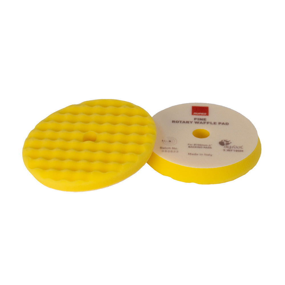 RUPES 9.WF200M Velcro Waffle Fine Polishing Pad f/Rotary Polishers 200mm - Yellow