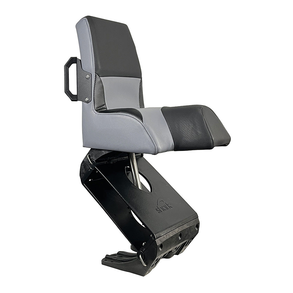 Shark Seating FEAX1000G EPIC Seat with Flex Suspension - Grey Vinyl - Regular Handle