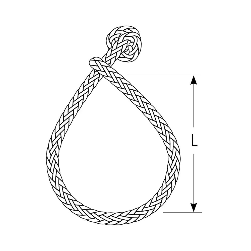 Ronstan DSH-2.5GRY Soft Shackle - Size XS - 2.5mm x 50mm w/Robline Line