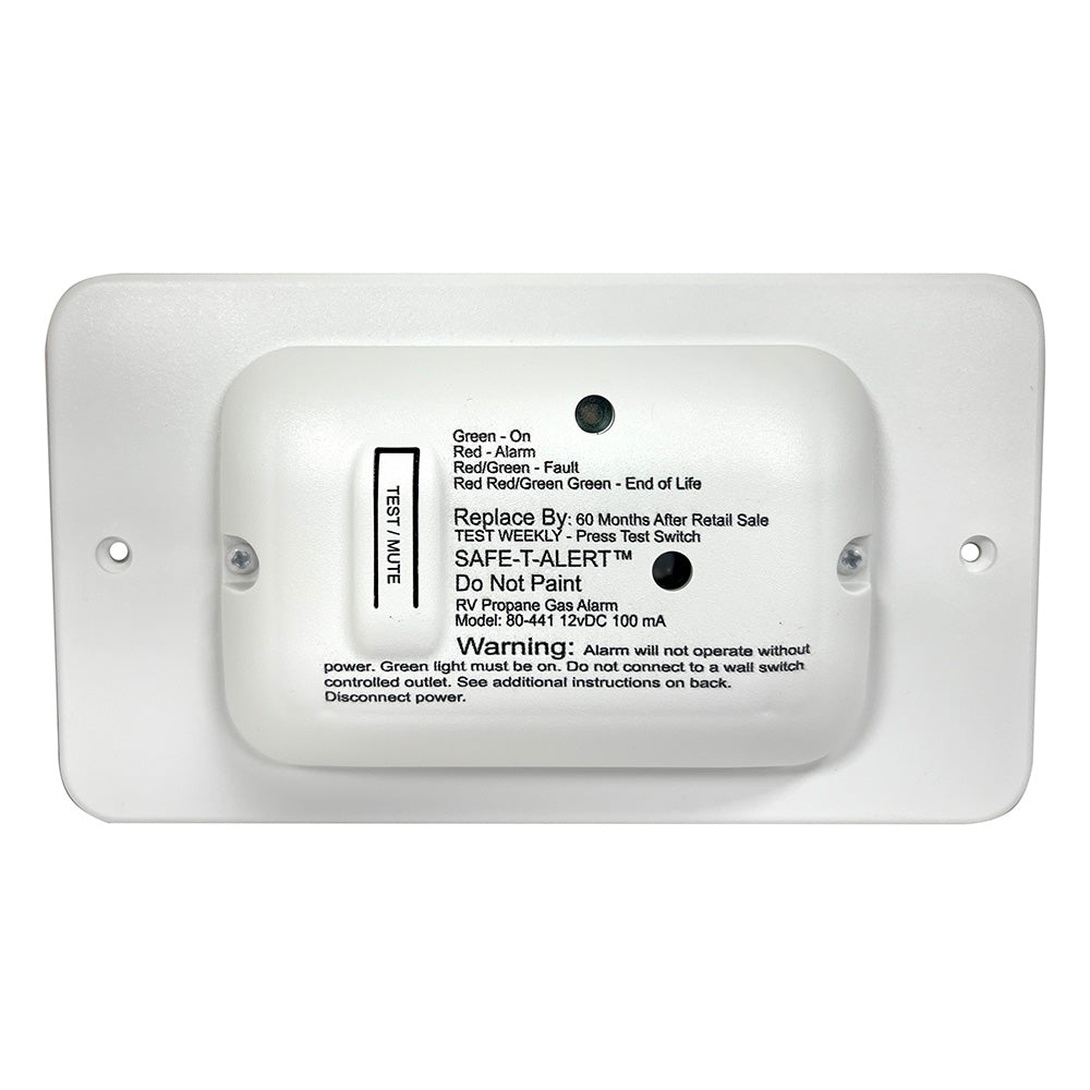 Safe-T-Alert 80-441-WT-TR 80 Series White Propane Gas Alarm - 12V