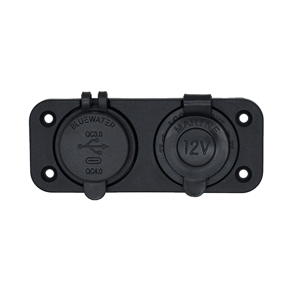Bluewater 3000-4001A Round Dual USB/USB-C Charger