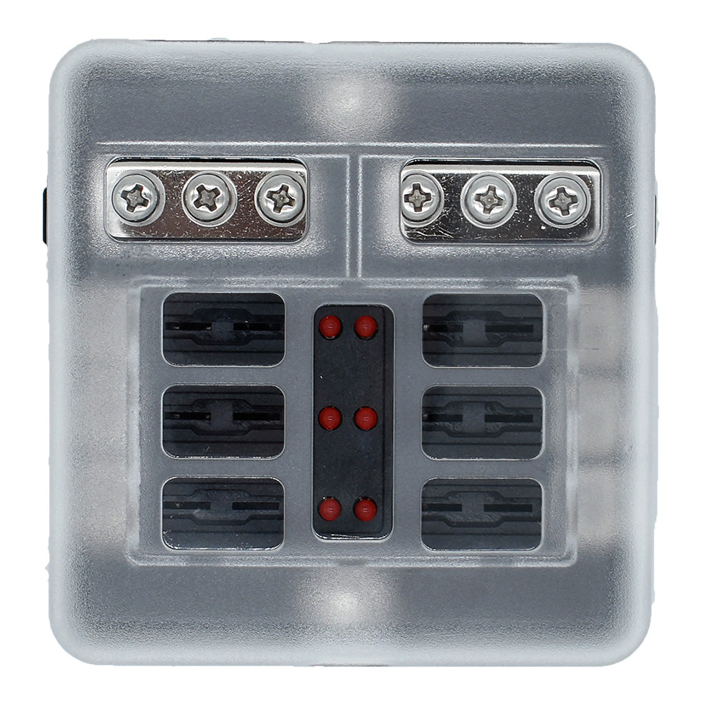 Bluewater 3200-0001-006 6 Position Fuse Block w/LEDs