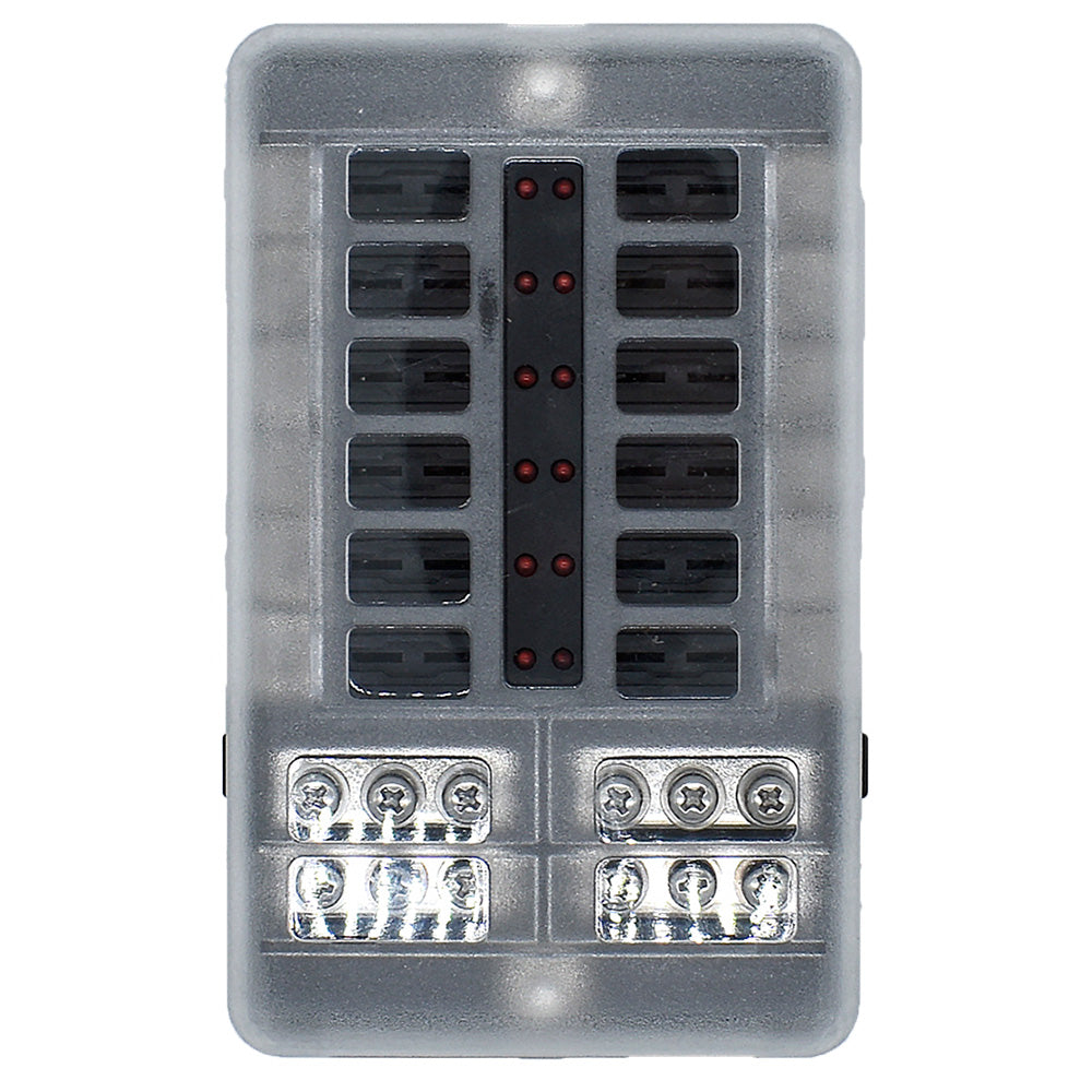 Bluewater 3200-0001-012 12 Position Fuse Block w/LEDs