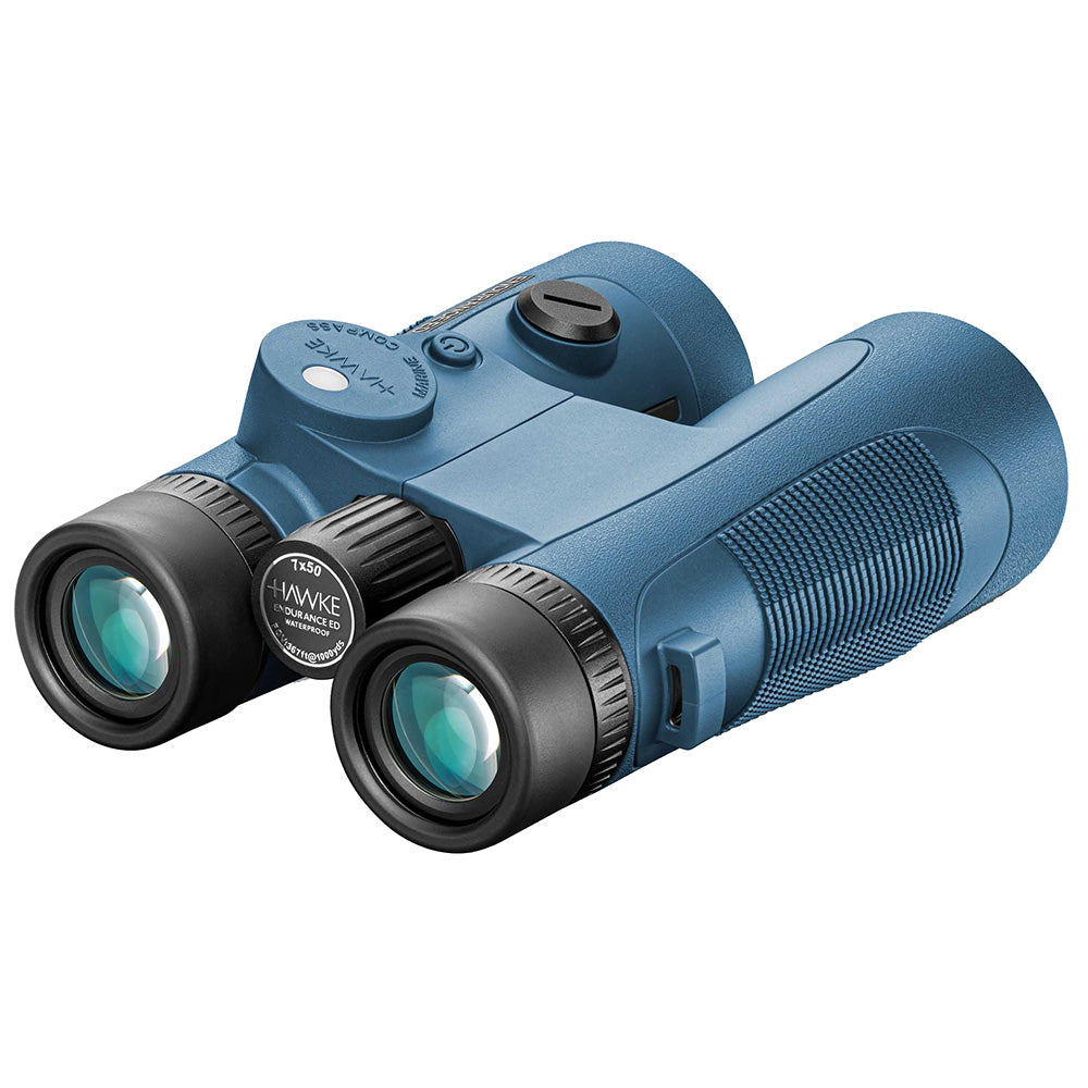 Hawke Optics 36506 Endurance ED Marine Binoculars 7x50 - Blue w/Compass