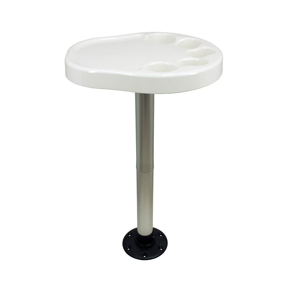 Springfield 1690901 Party Platter Thread-Lock Surface Mount Table Package - White