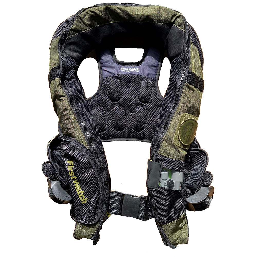First Watch FW-40PROA/M-GN Auto/Manual Convertible 38G Inflatable PFD - Green