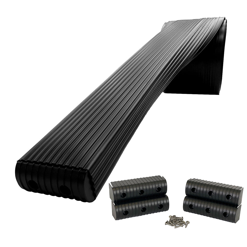 Caliber 23052-BK BunkWrap Kit - Black 16' x 2" x 6" Roll + 4 Caps + HRDW Roll + 4 Endcaps Stainless Steel Hardware