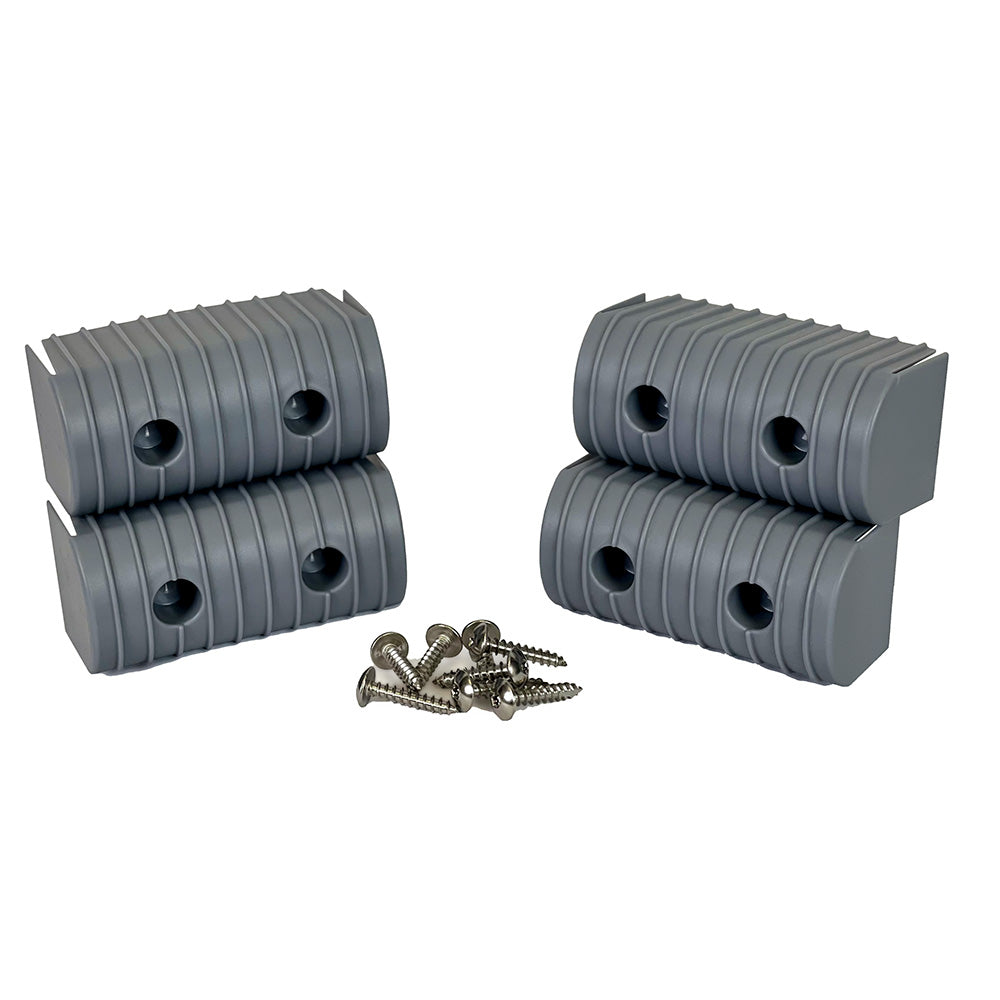 Caliber 23051 BunkWrap End Cap 2x4" Grey Accessory Kit w/Stainless Steel Hardware *4-Pack