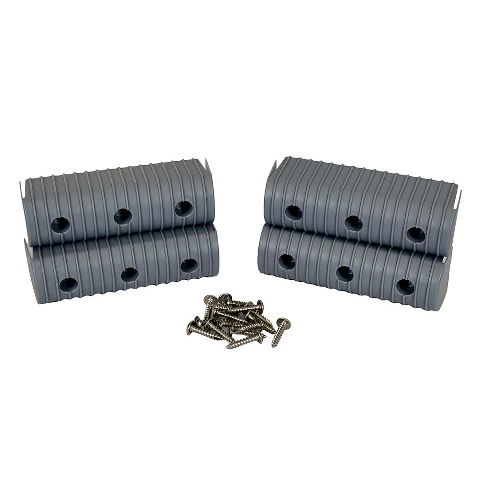 Caliber 23053 BunkWrap End Cap 2x6" Grey Accessory Kit w/Stainless Steel Hardware *4-Pack