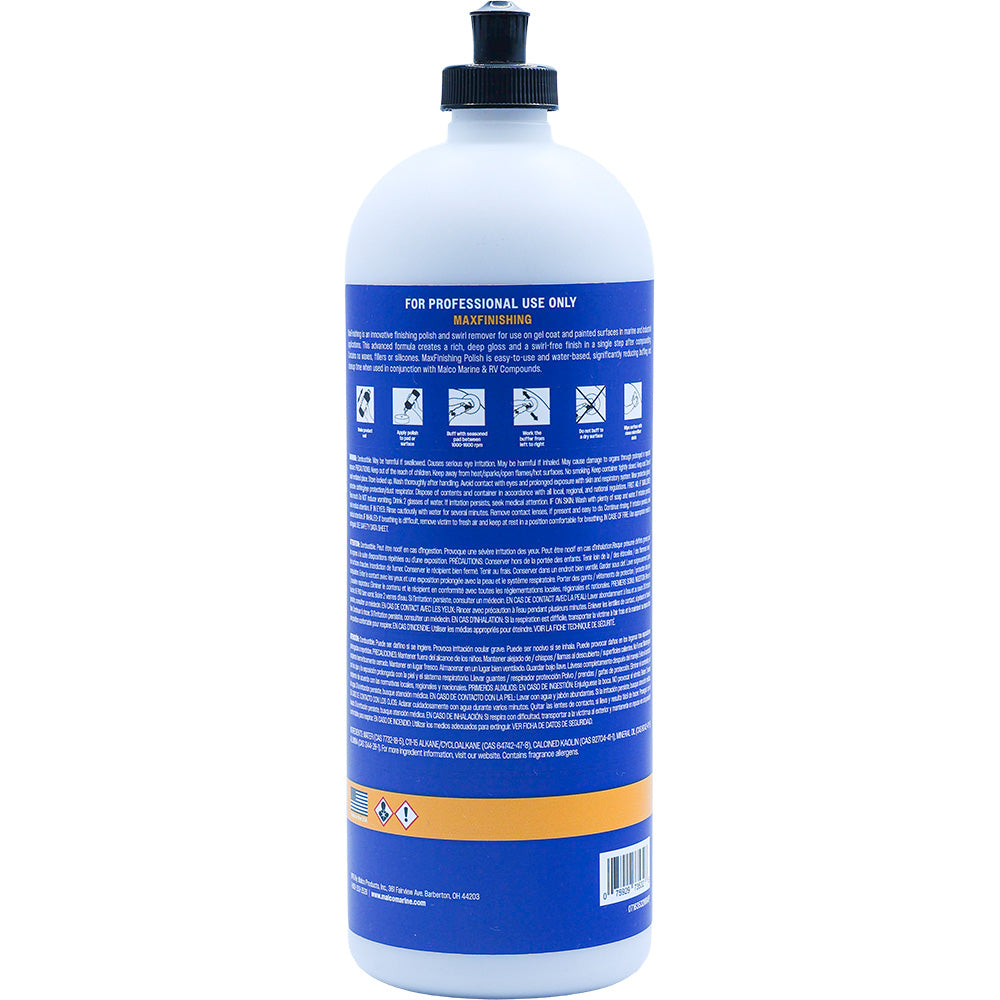 Malco 163532 MaxFinishing Polish - 32oz