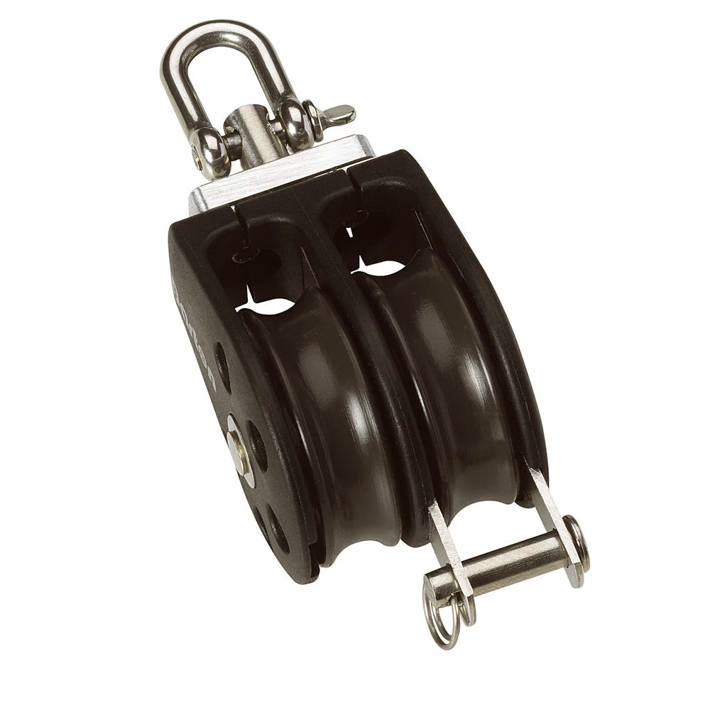 Barton N02231 Size 2 35mm Plain Bearing Pulley Block Double Swivel Becket