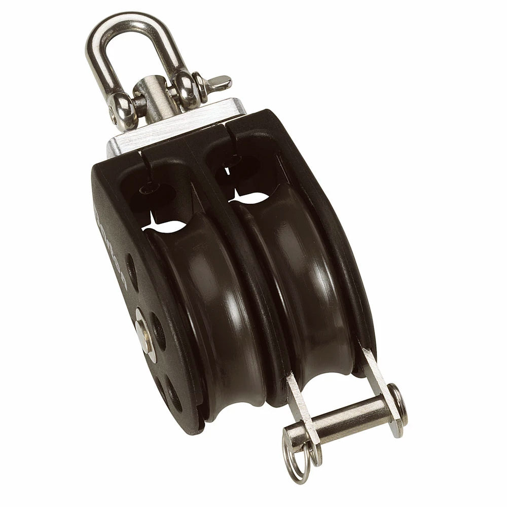 Barton N03231 Size 3 45mm Plain Bearing Pulley Block Double Swivel Becket