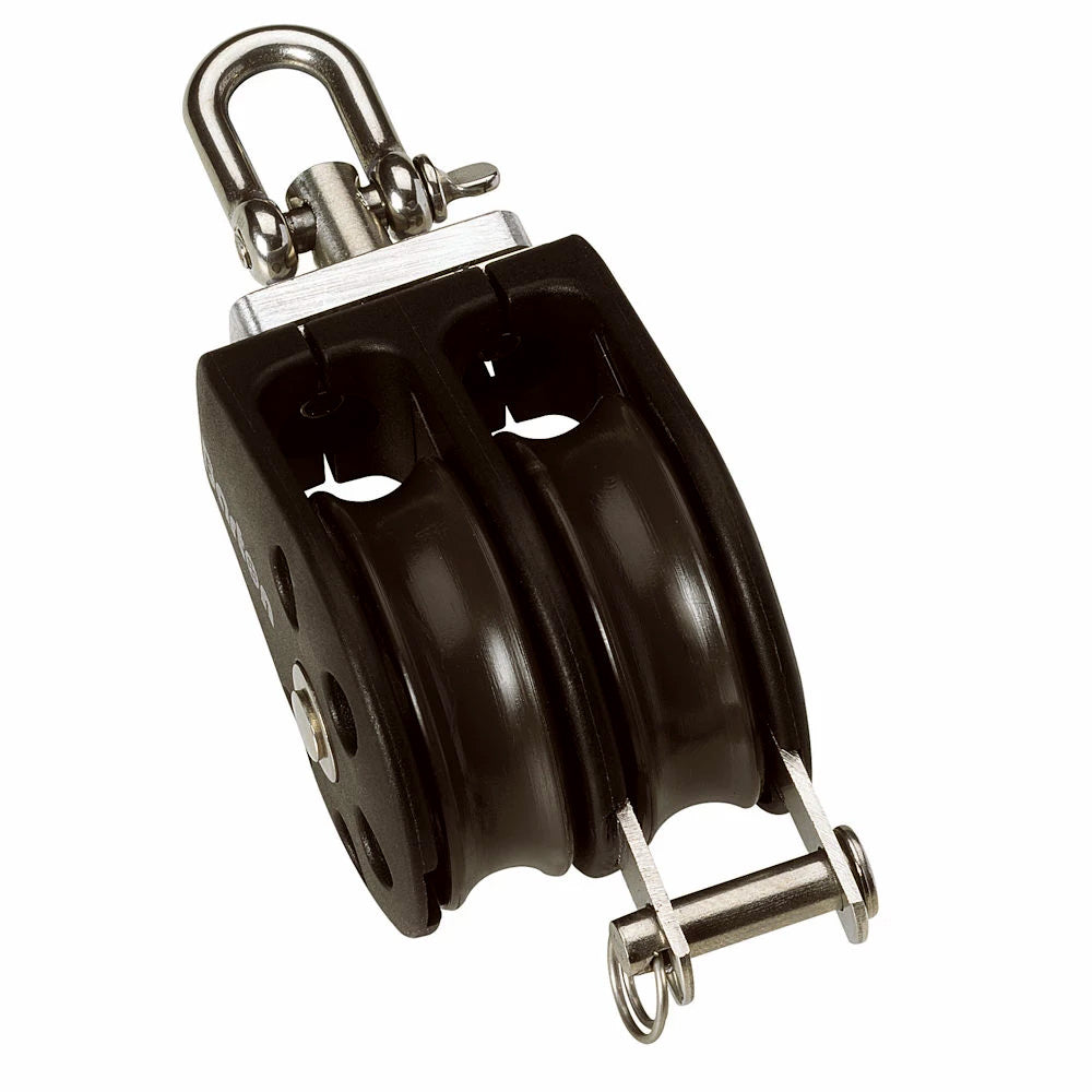 Barton N05231 Size 5 54mm Plain Bearing Pulley Block Double Swivel Becket