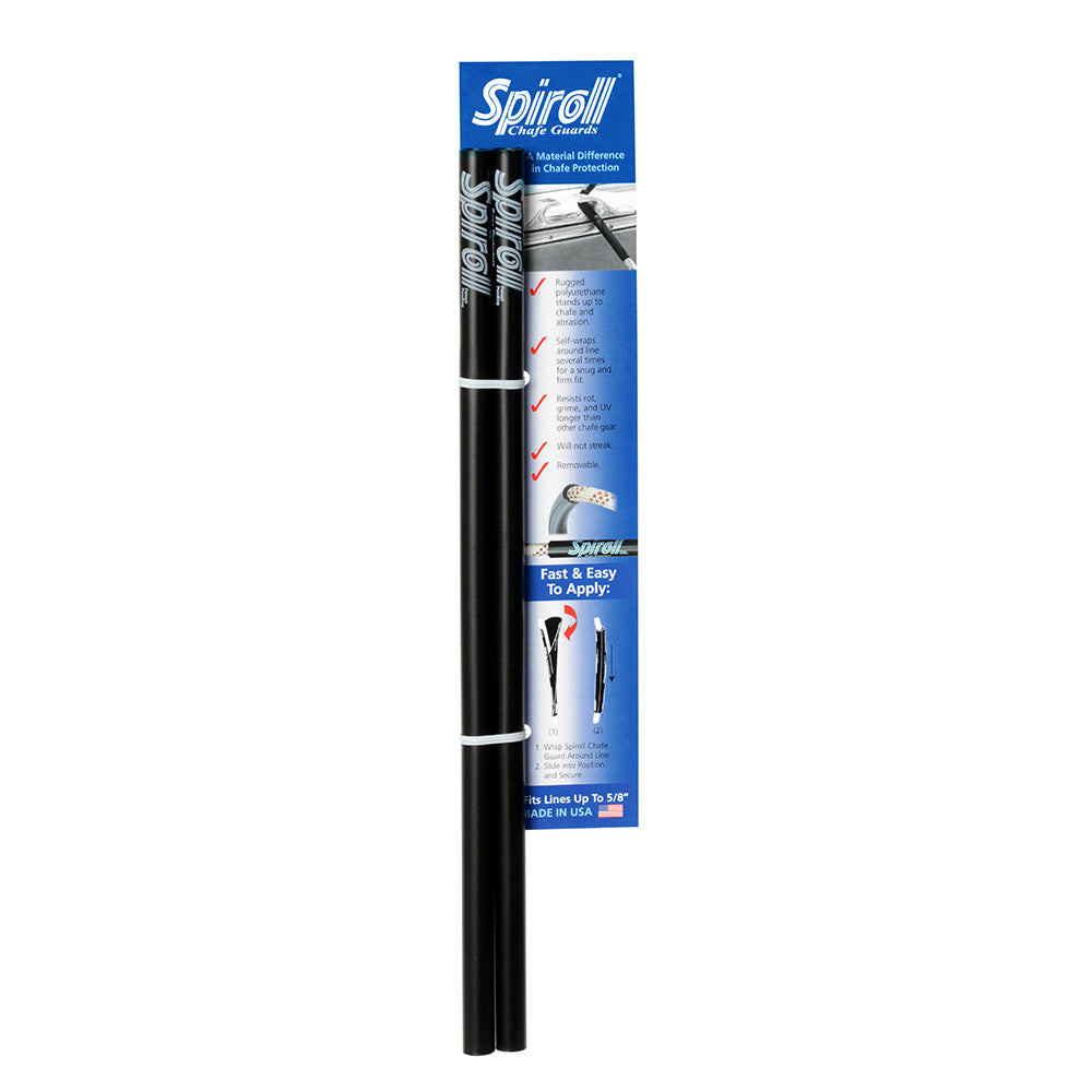 Spiroll SPL-16-B-CG Chafe Guard Black f/Lines up to 5/8" Diameter - Pair