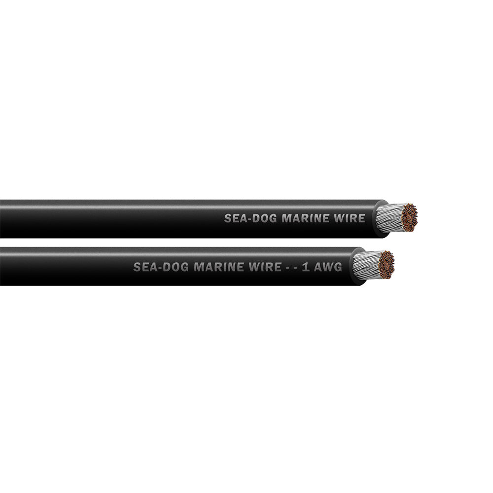 Sea-Dog 8001011 1 AWG Black Battery Cable - 50'