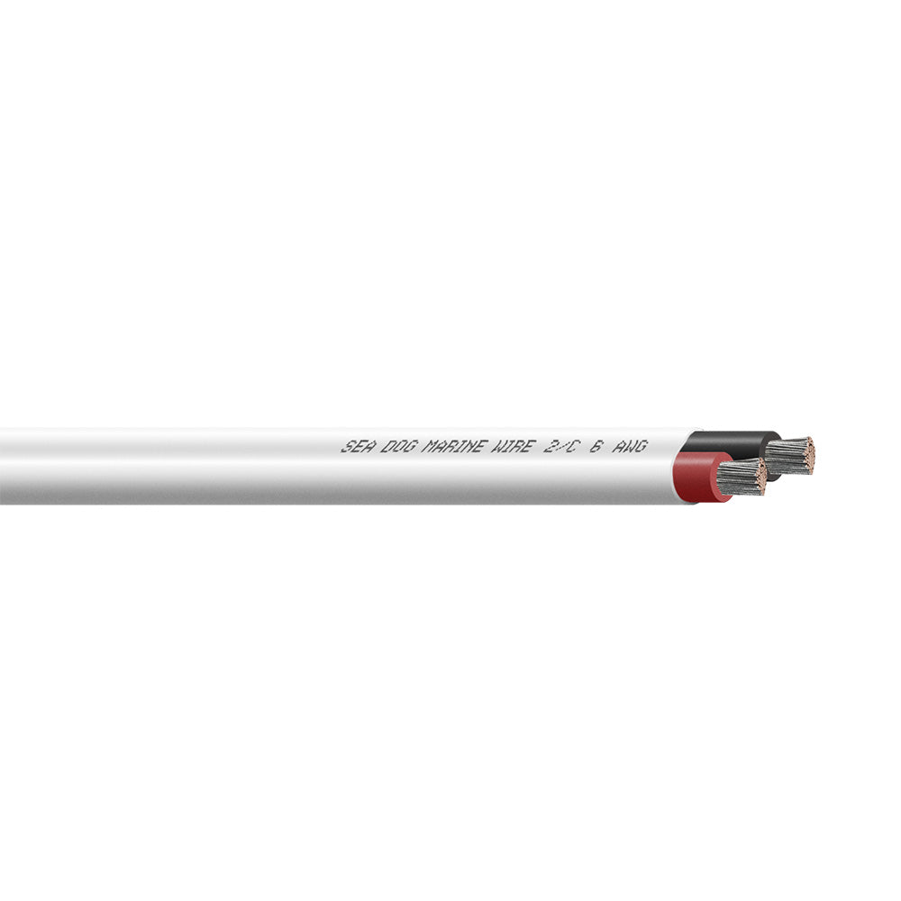Sea-Dog 8006202 6/2 AWG Flat Duplex Wire Red/Black - 100'