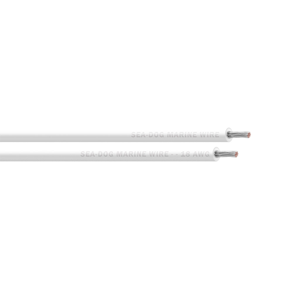 Sea-Dog 8018050 18 AWG White Primary Wire - 25'
