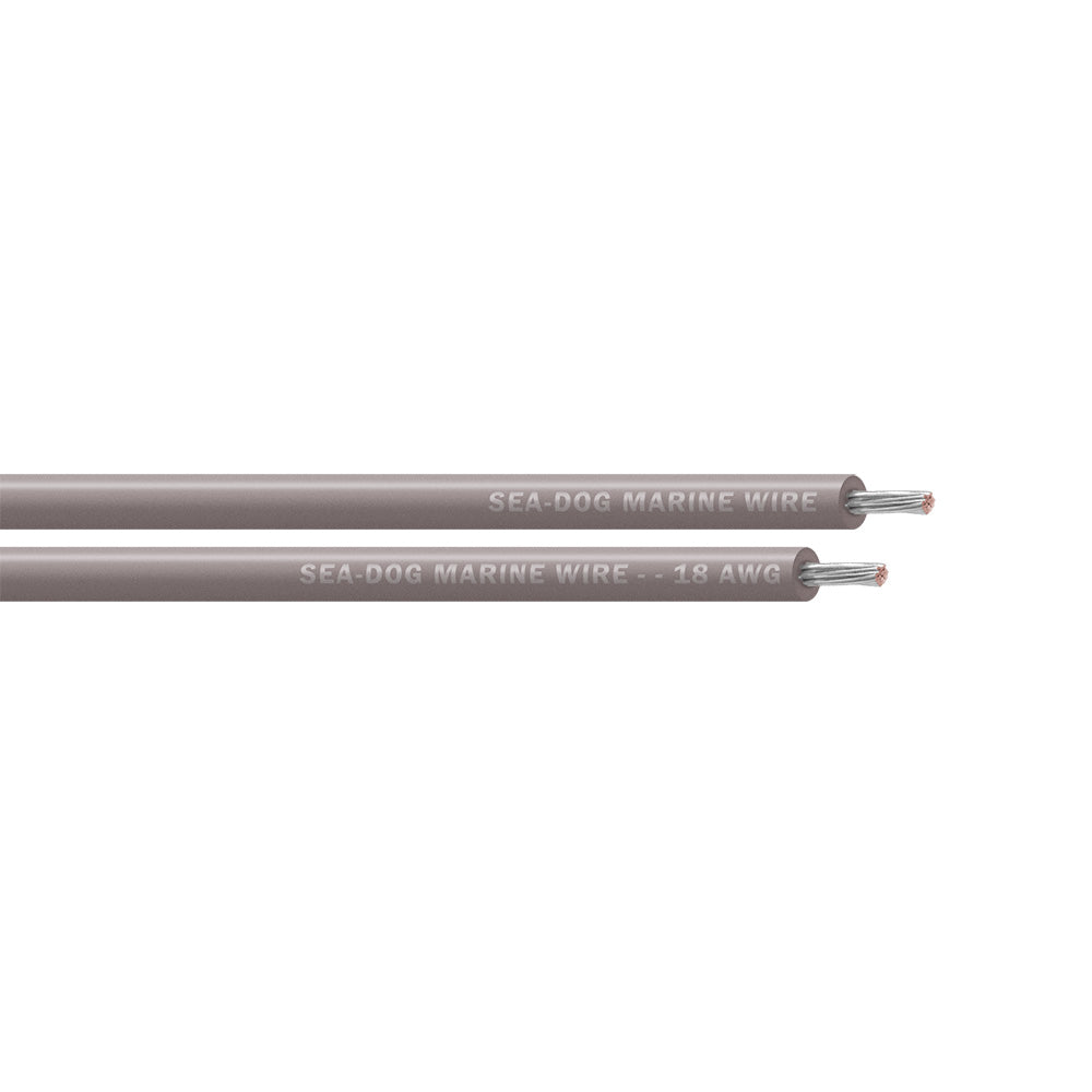 Sea-Dog 8018112 18 AWG Grey Primary Wire - 100'