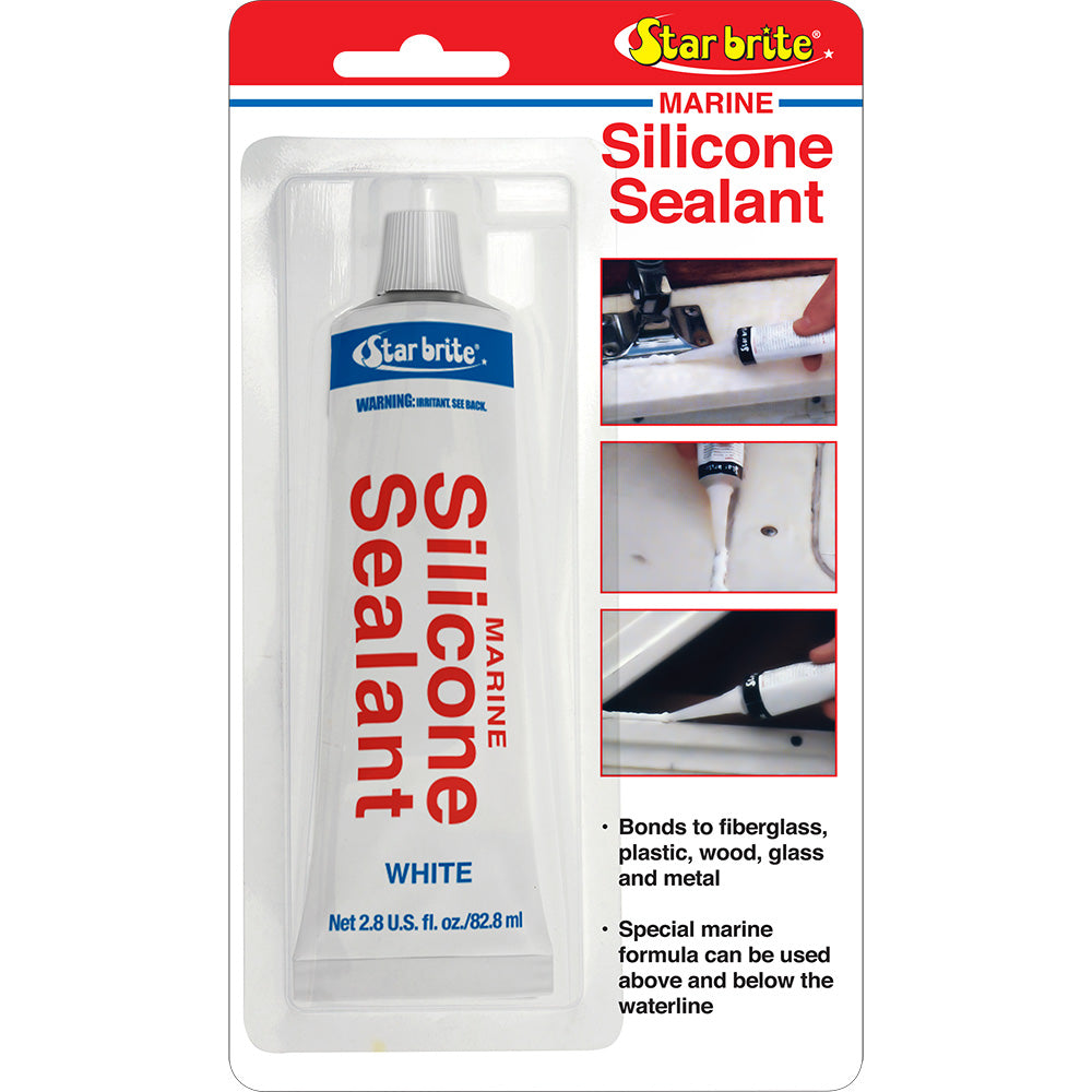 Star brite 82101 Marine Silicone Sealant - White - 2.8 oz