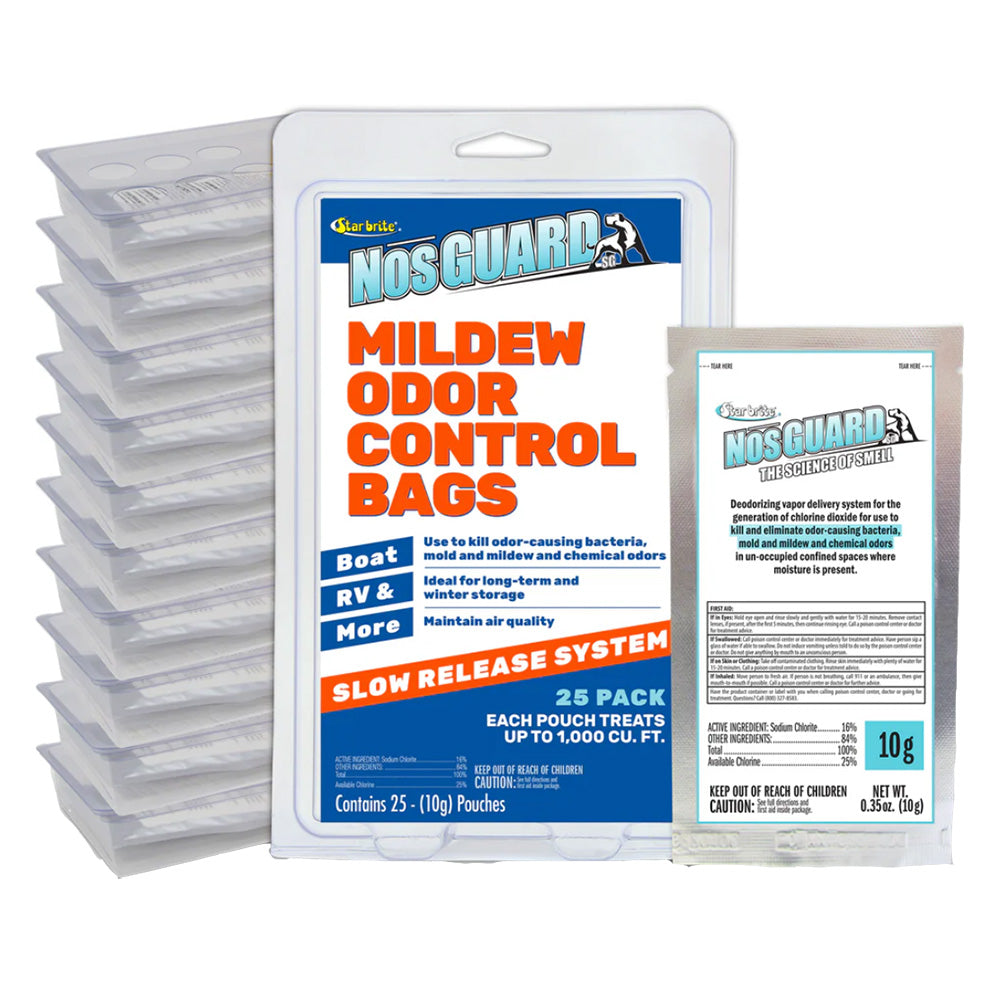Star brite 89924 NosGUARD Mildew Odor Control Bags Slow Release System *25-Pack