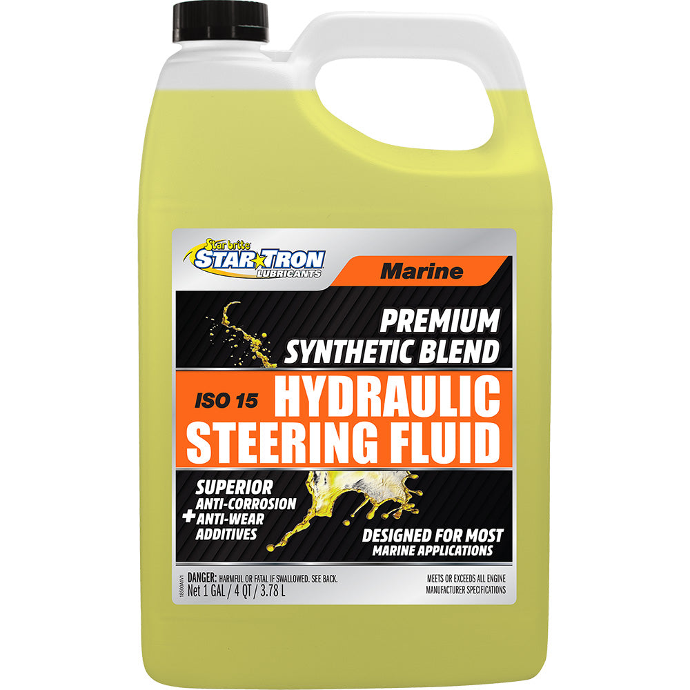 Star brite 18500 Hydraulic Steering Fluid - ISO 15 Marine Synthetic Blend - 1 Gallon