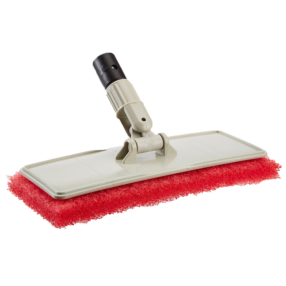 Star brite 40124 Large Scrub Pad w/Flexible Head Scrubber - Medium Texture - Red
