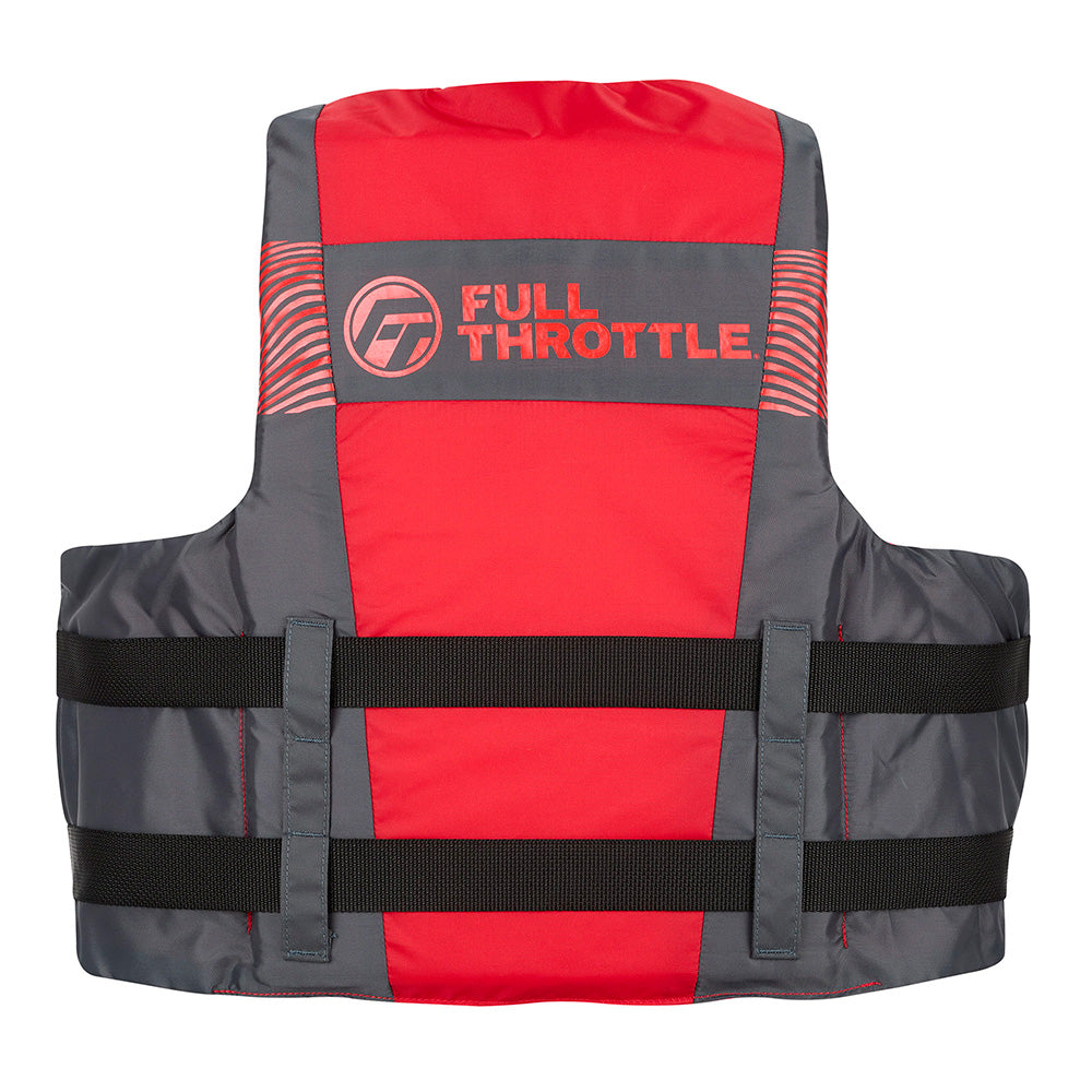 Full Throttle 112200-100-030-26 Adult Nylon Life Jacket - S/M - Black/Red