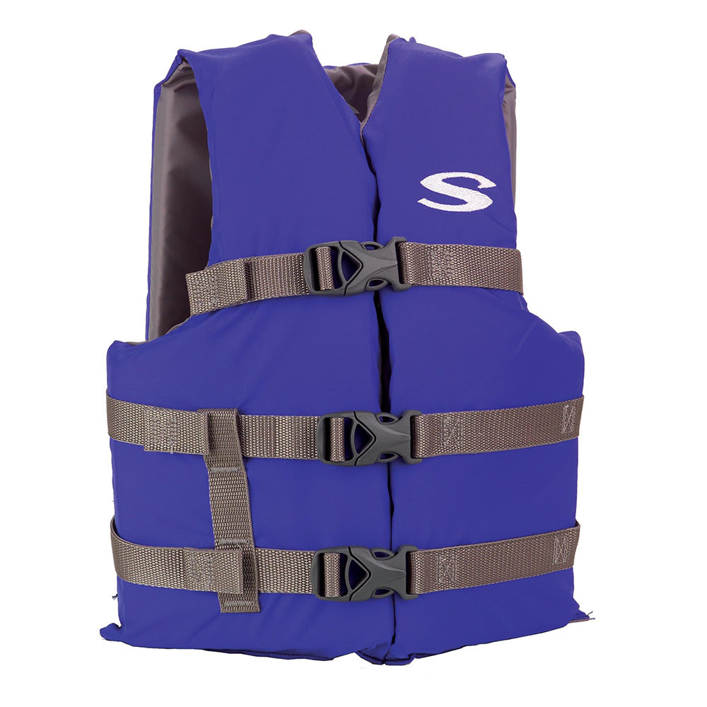Stearns 2158937 Adult Life Vest USCG Approved Type III PFD - Blue - Standard Fit