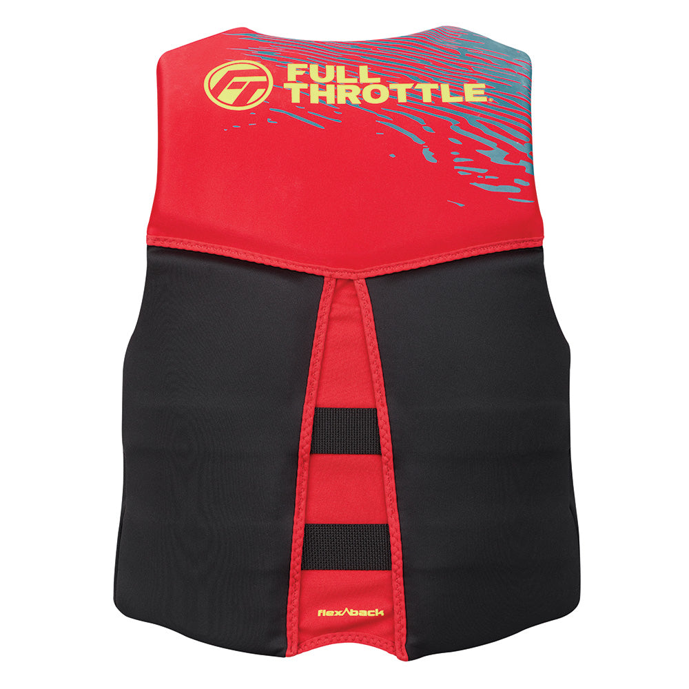 Full Throttle 142500-100-020-26 Men's Rapid-Dry Flex-Back Life Jacket - S - Red/Black