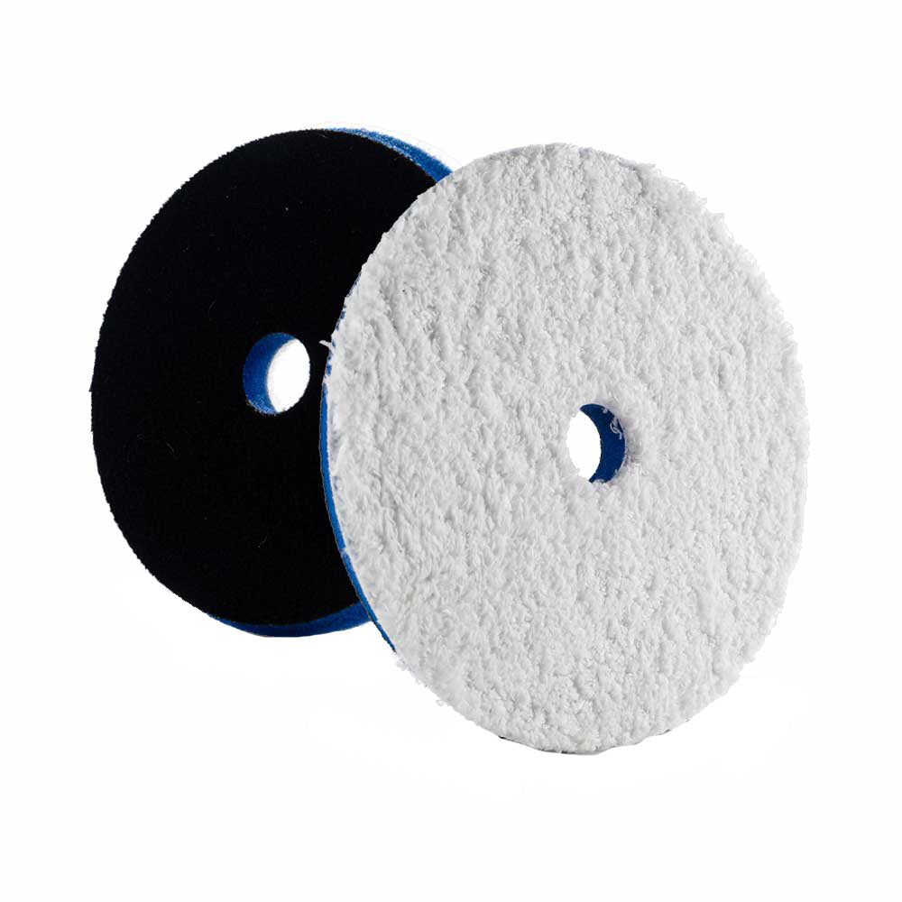 Lake Country HDO-650F-LC HDO Heavy Cutting Microfiber Pad 6.5" - Blue Foam w/White Microfiber