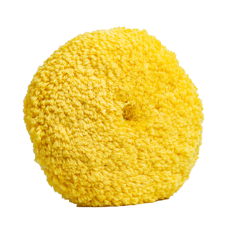 Lake Country 35-555-QD-LC Yellow Twisted Acrylic Wool Pad 8" x 1.5" Quick Disconnect
