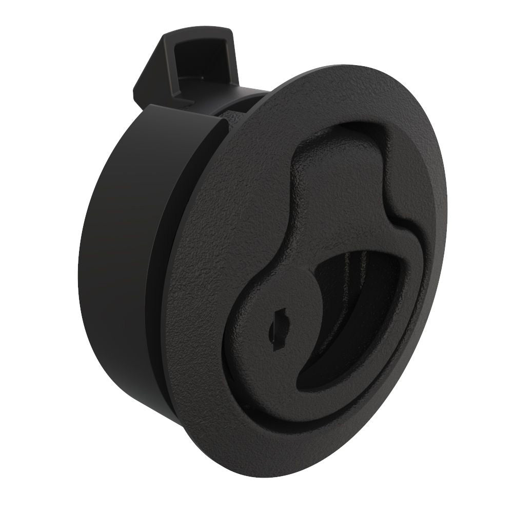 Southco M1-41 Push-to-Close Latch, Medium Size, Key Locking, 2 - 7mm Grip, Plastic, Natural - Black