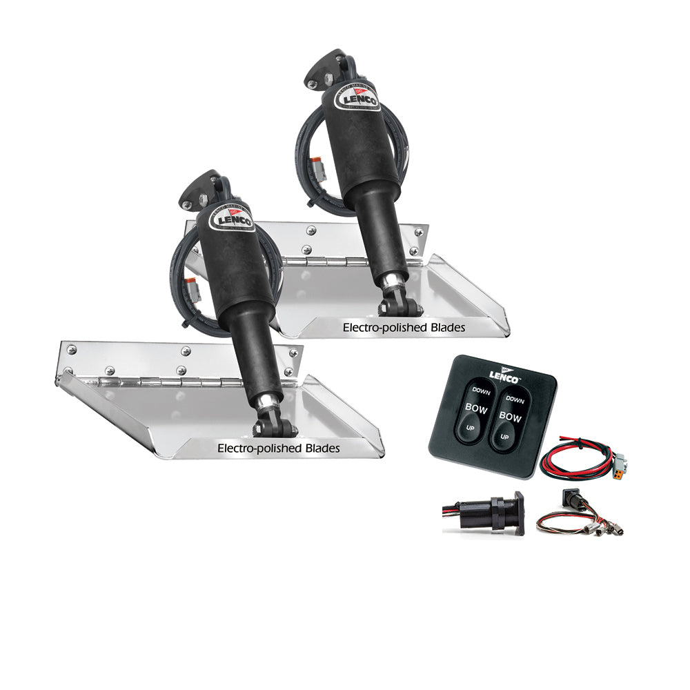 Lenco RT12X9 12" x 9" Standard Performance Trim Tab Kit w/Standard Tactile Switch Kit 12V