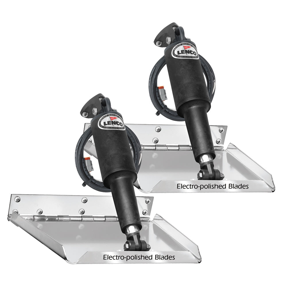 Lenco 15039-101 16" x 12" Standard Performance Trim Tab Kit w/o Switch Kit 12V