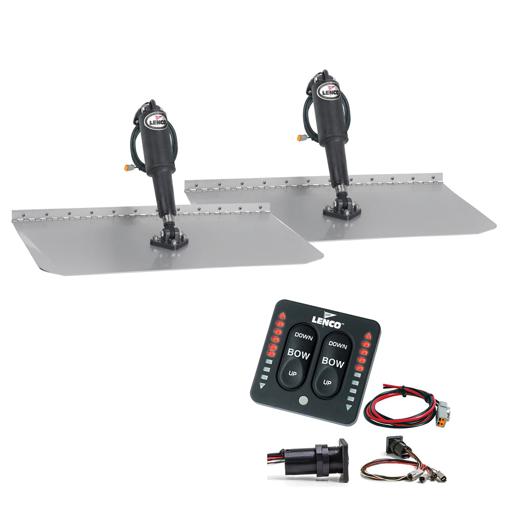 Lenco TT12X18I 12" x 18" Standard Trim Tab Kit w/LED Indicator Switch Kit 12V