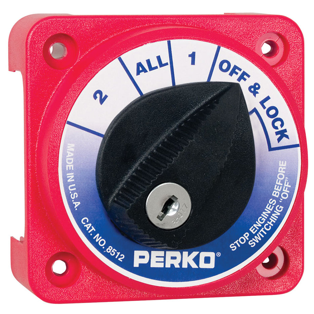 Perko 8512DP Compact Medium Duty Battery Selector Switch w/Key Lock
