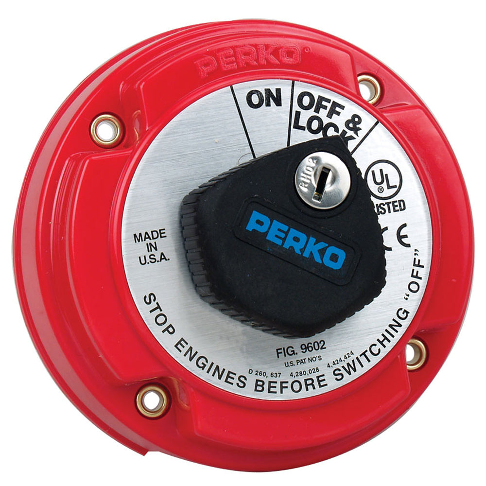 Perko 9602DP Medium Duty Main Battery Disconnect Switch w/Key Lock