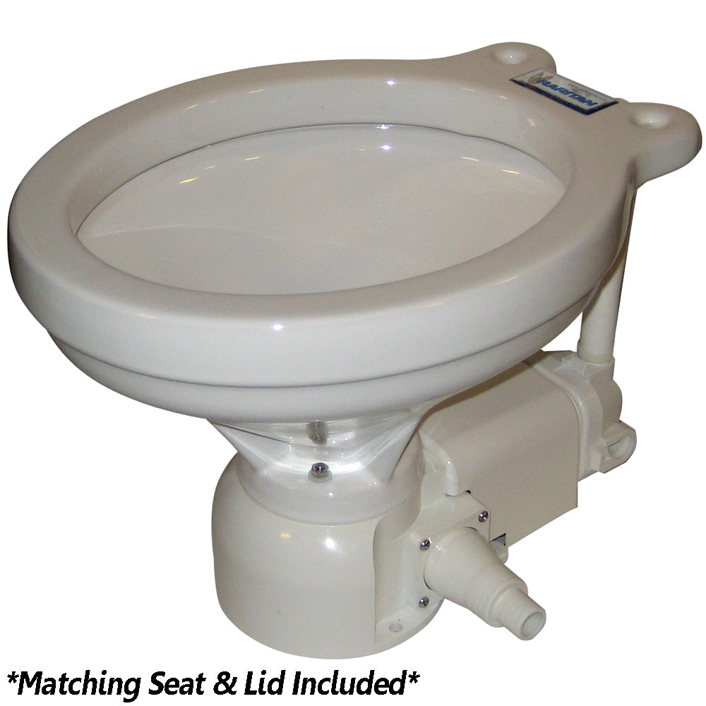 Raritan 160HI012 Sea Era QC Electric Toilet - Household Style - Integral Pump - Straight 90 Discharge - 12v