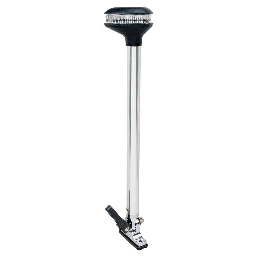 Perko 1642DP0CHR Stealth Series - Fold Down All-Round Light - Vertical Mount 13-3/8" Height - 2NM Range