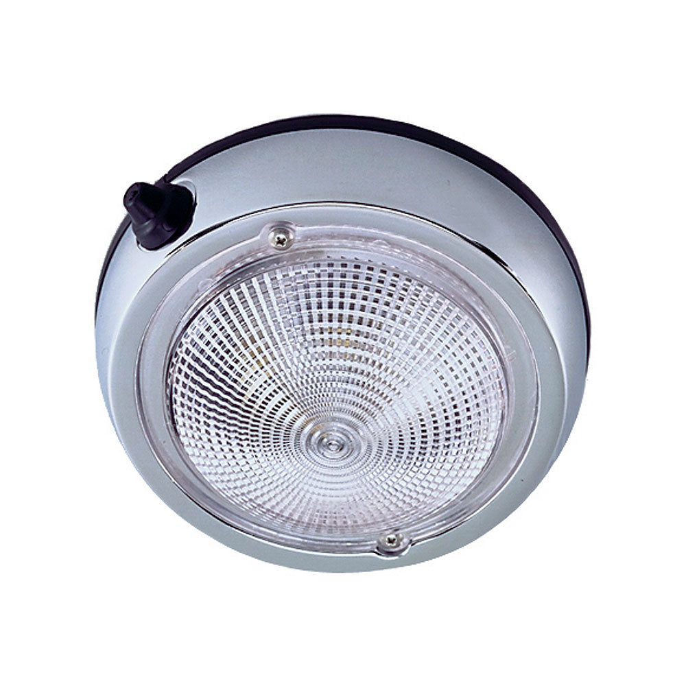 Perko 0300DP2CHR Surface Mount Dome Light - 6" O.D.(5" Lens) - Chrome Plated