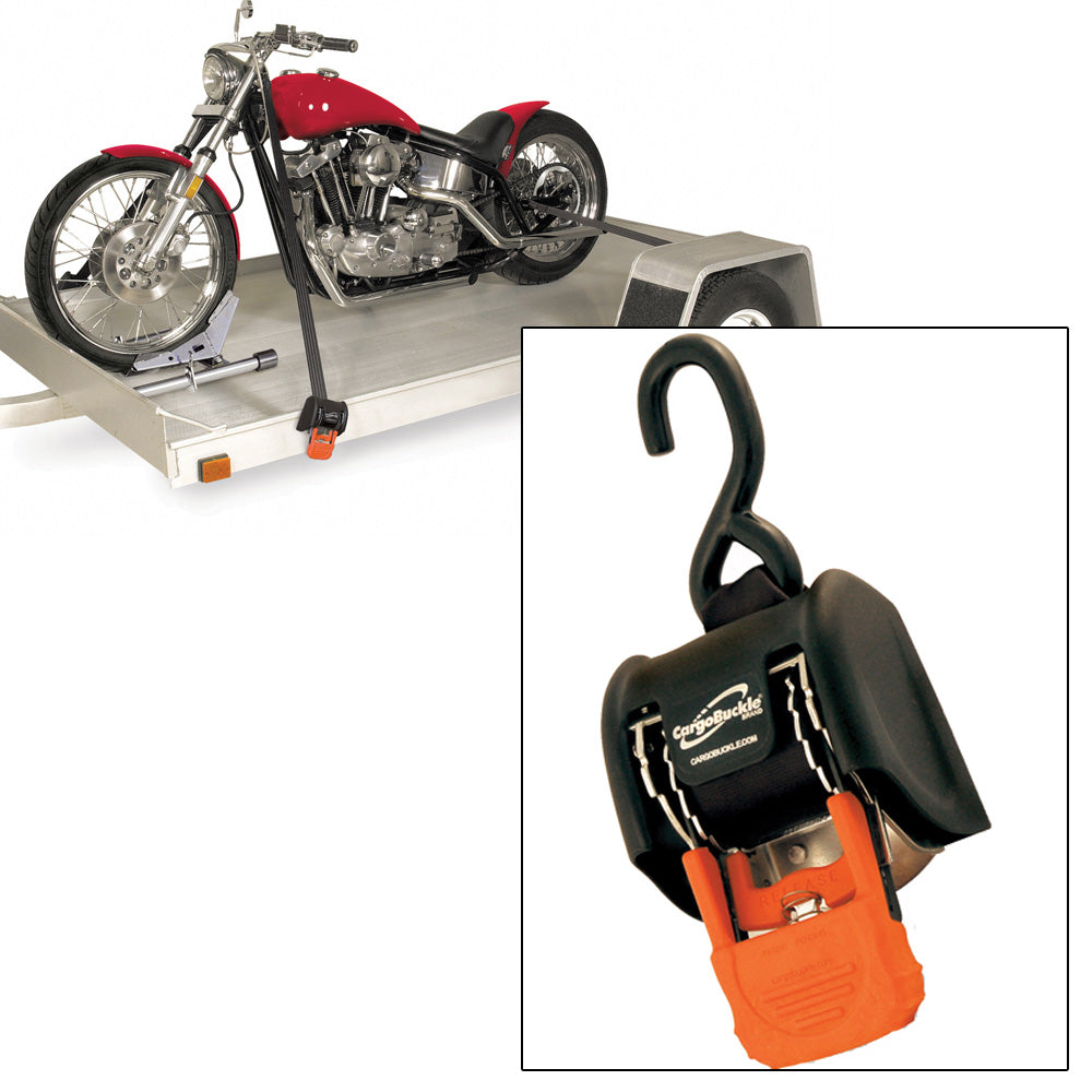 CargoBuckle F18800 G3 Retractable Ratchet Tie-Down - 2" x 72" - Pair