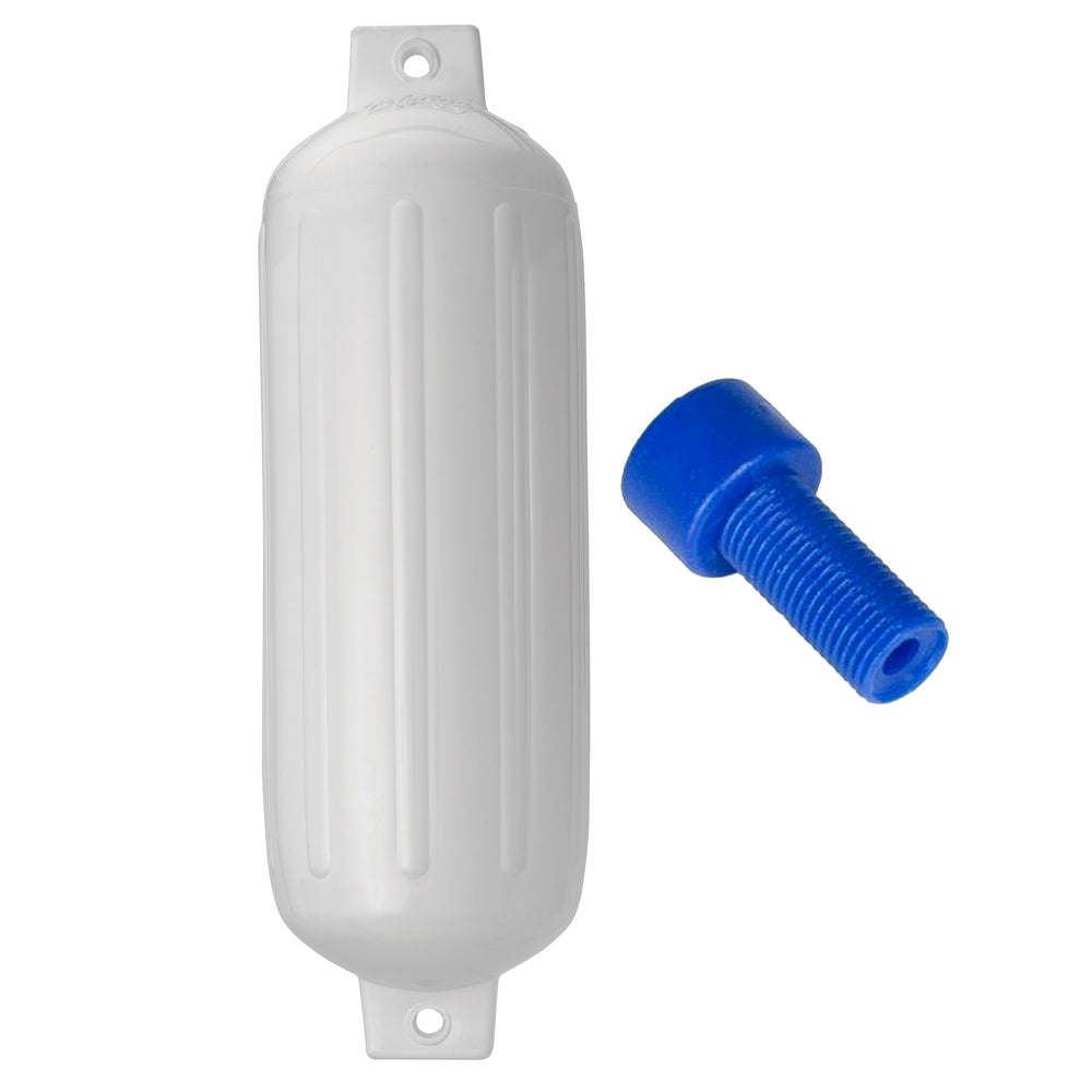 Polyform G-5 WHITE W/AIR ADAPTER G-5 Twin Eye Fender 8.8" x 26.8" - White w/Adapter