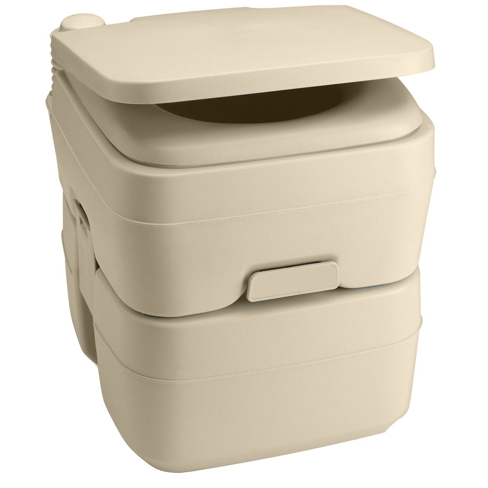 Dometic 311096502 965 Portable Toilet w/Mounting Brackets- 5 Gallon - Parchment
