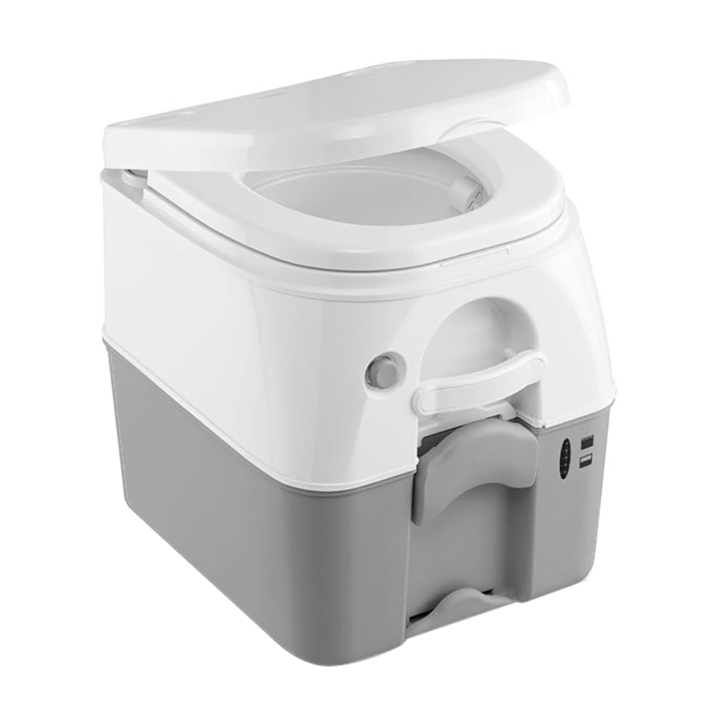 Dometic 301197506 975 MSD Portable Toilet w/Mounting Brackets - 5 Gallon - Grey