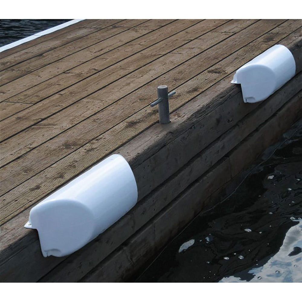 Dock Edge DE1060WF Dolphin Dockside Bumper 7" x 16" Straight - White