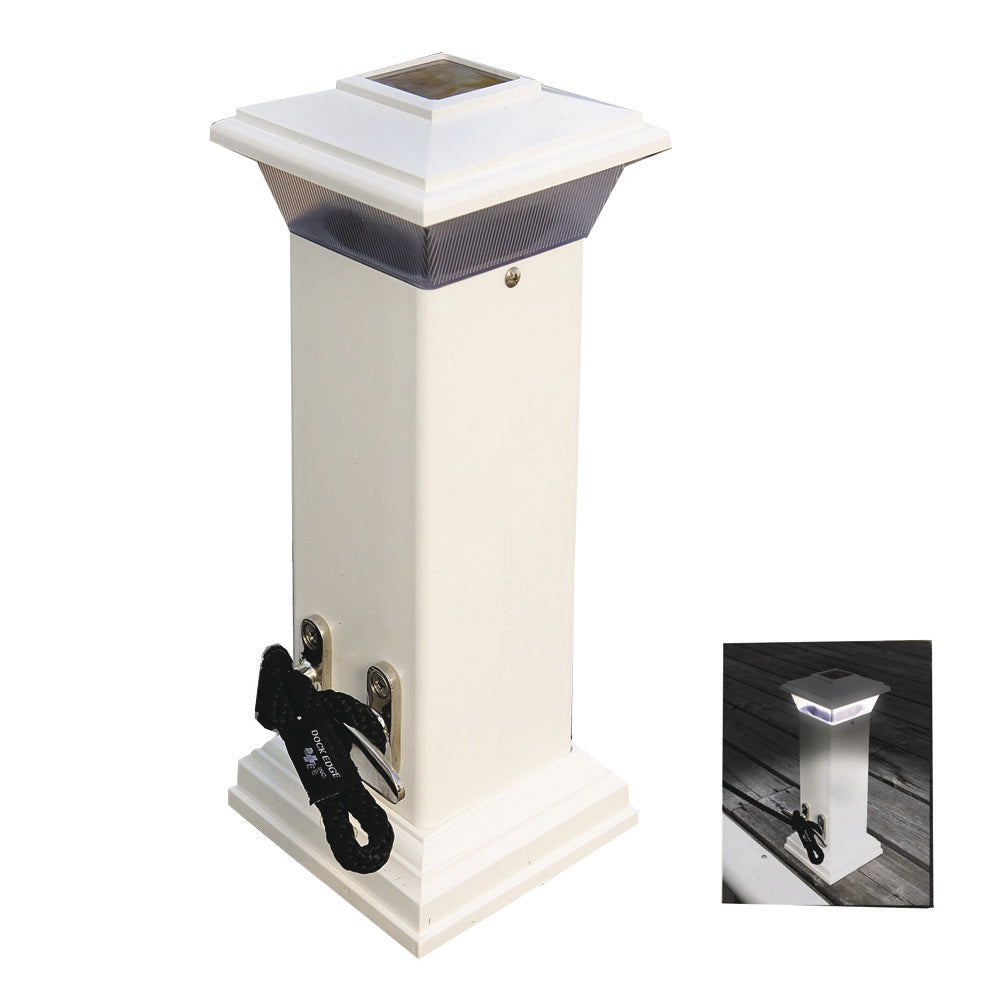 Dock Edge DE96250F Cleatlite Solar Dock Light w/SS Mooring Cleat 12"