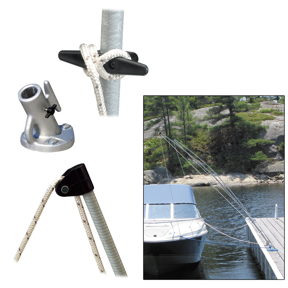 Dock Edge DE3400F Premium Mooring Whips 2PC 12ft 5,000 LBS up to 23ft