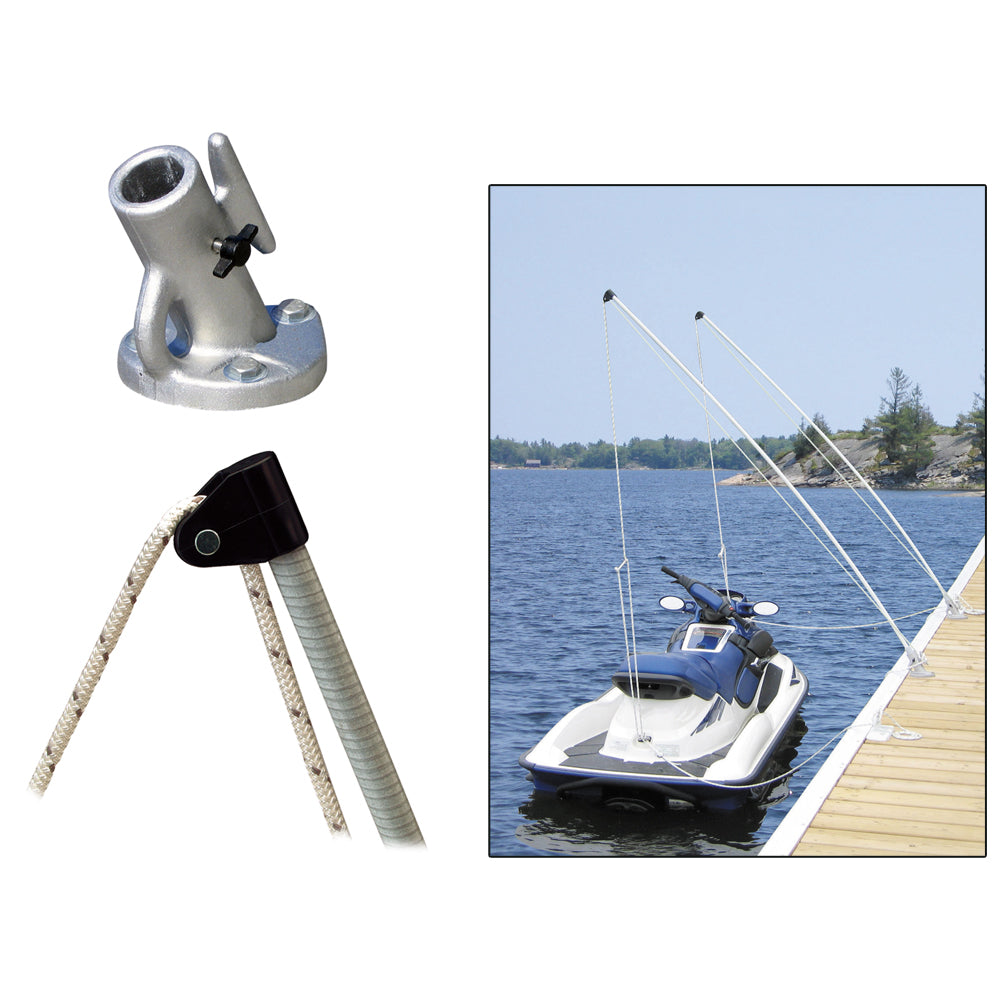 Dock Edge DE3120F Economy Mooring Whips 2PC 12ft 4000 LBS up to 23 ft