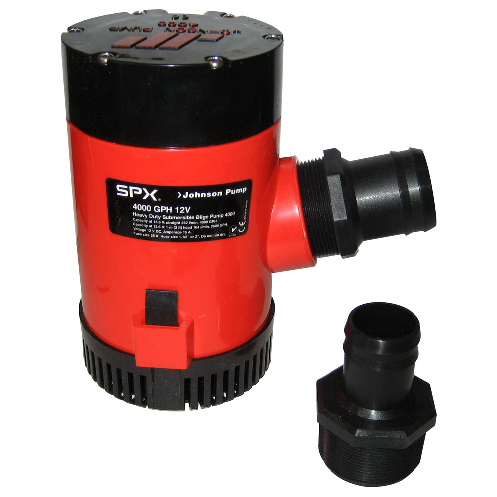 Johnson Pump 40004 4000 GPH Bilge Pump 1-1/2" Discharge Port 12V