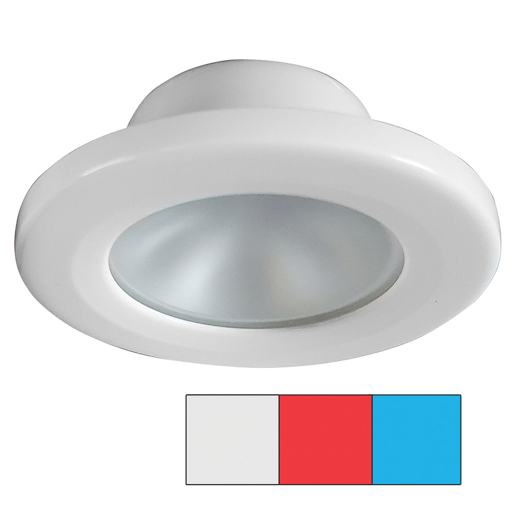 i2Systems A3120Z-31HAE Apeiron A3120 Screw Mount Light - Red, Cool White & Blue - White Finish